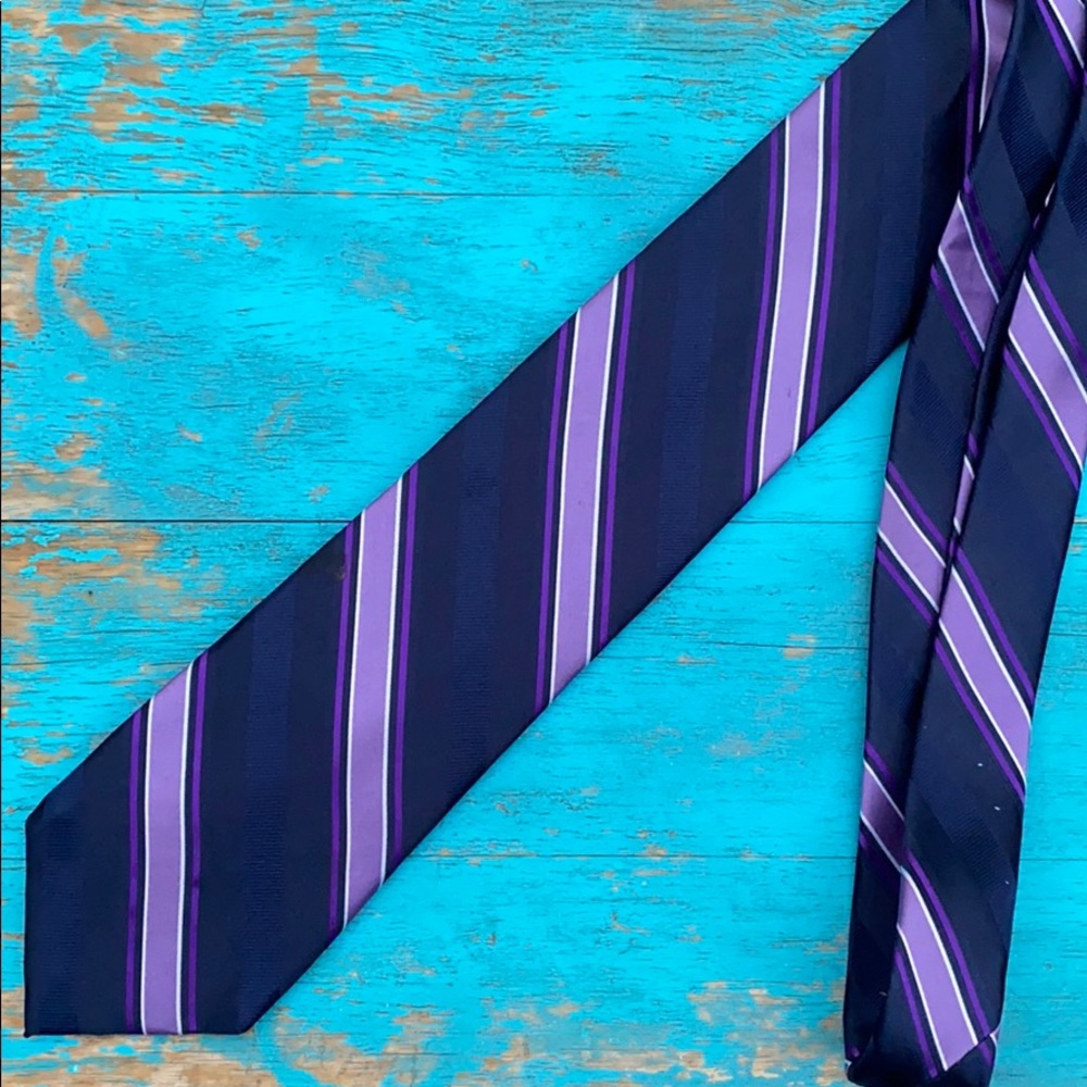 Michael Kors Purple and Black Tie